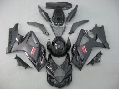 Custom 2007-2008 Suzuki GSXR 1000 Motorcycle Fairings - Matte Black Glossy Black UK