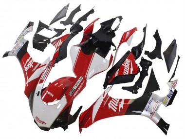 Custom 2020-2025 Yamaha YZF 1000 R1 Motorcycle Fairings - White Red Black Milwaukee UK