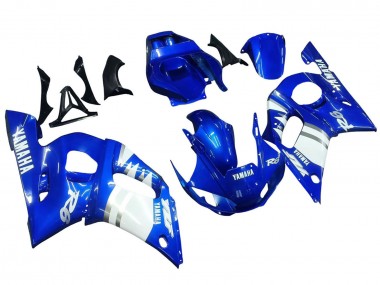 Custom 1998-2002 Yamaha YZF 600 R6 Motorcycle Fairings - Blue White UK