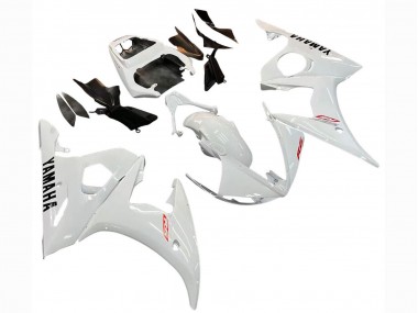 Custom 2003-2004 Yamaha YZF R6 Motorcycle Fairing - White UK
