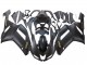 2007-2008 Kawasaki ZX6R Motorcycle Fairings - Matte Black with Yellow Logo Ninja UK