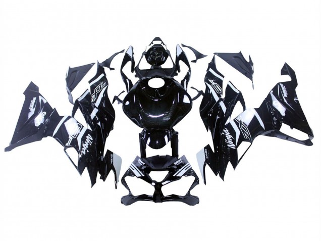 2019-2022 Kawasaki ZX6R Motorcycle Fairings - Glossy Black White UK