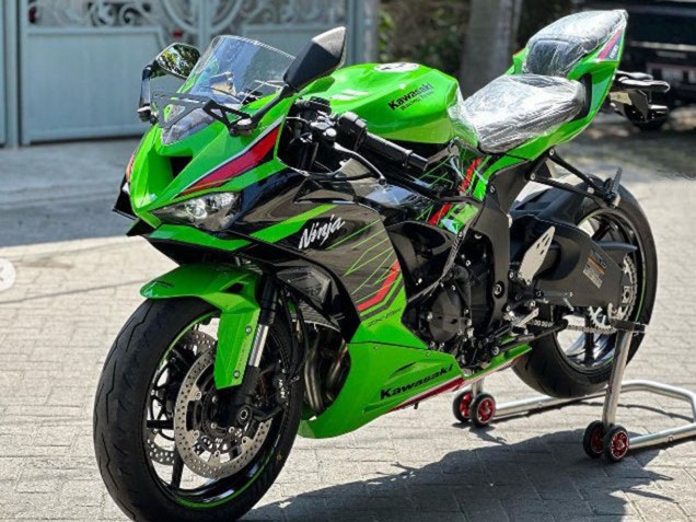 2019-2022 Kawasaki ZX6R Motorcycle Fairings - Green Glossy Black Red UK