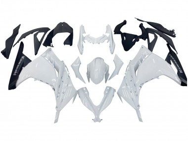 Custom 2013-2024 Kawasaki EX300 Motorcycle Fairings - White Black UK