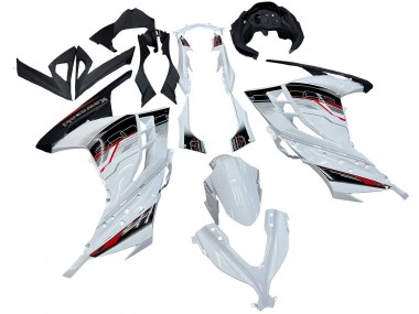 Custom 2013-2024 Kawasaki EX300 Motorcycle Fairings - White Red Black UK