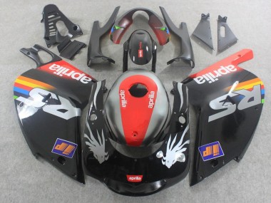 Custom 2000-2005 Aprilia RS125 Motorcycle Fairings - Black Red Silver UK