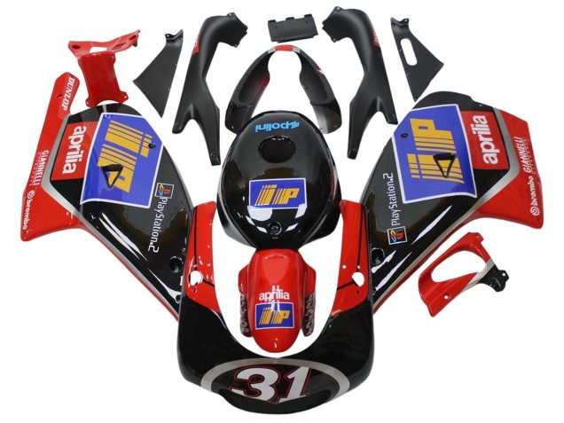 2000-2005 Aprilia RS125 Motorcycle Fairings - Black Red Blue Silver 31 UK