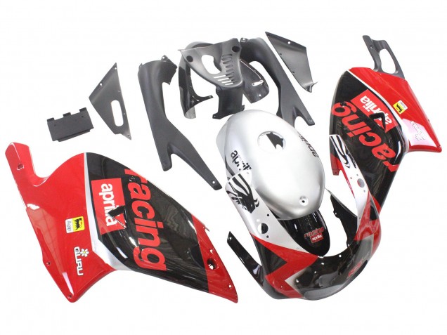 2000-2005 Aprilia RS125 Motorcycle Fairings - Red Black Silver Racing UK