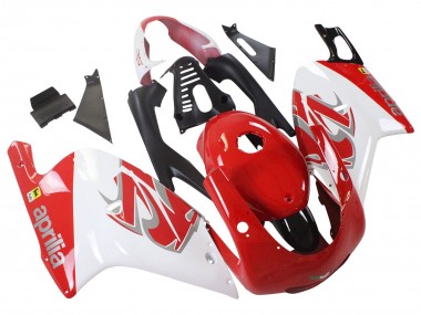 Custom 2000-2005 Aprilia RS125 Motorcycle Fairings - White Red UK