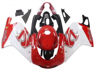 Custom 2000-2005 Aprilia RS125 Motorcycle Fairings - White Red UK