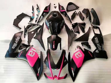 Custom 2006-2011 Aprilia RS125 Motorcycle Fairings - Matte Black Pink UK