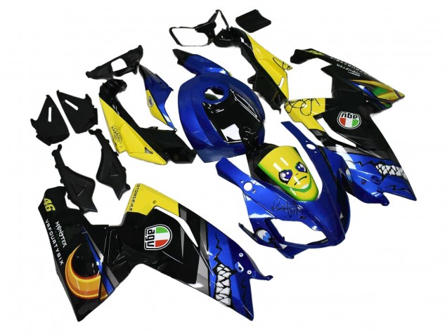 2006-2011 Aprilia RS125 Motorcycle Fairings - Blue Yellow Black Shark UK