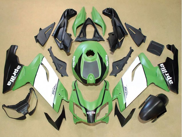 2006-2011 Aprilia RS125 Motorcycle Fairings - Green White Black UK
