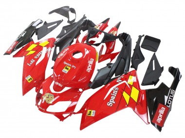 Custom 2006-2011 Aprilia RS125 Motorcycle Fairings - Red White Yellow Black UK