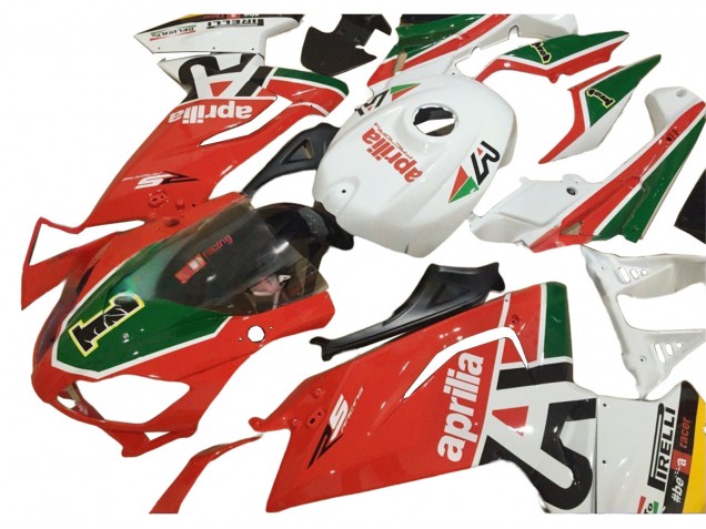 2006-2011 Aprilia RS125 Motorcycle Fairings - White Red Green UK