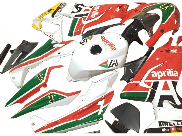 2006-2011 Aprilia RS125 Motorcycle Fairings - White Red Green UK