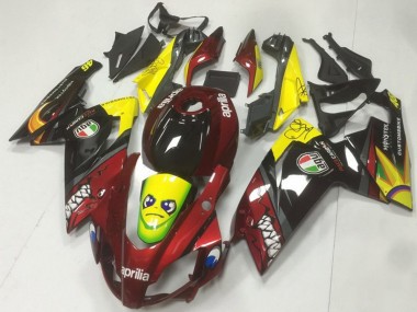 Custom 2006-2011 Aprilia RS125 Motorcycle Fairings - Red Yellow Black Shark UK
