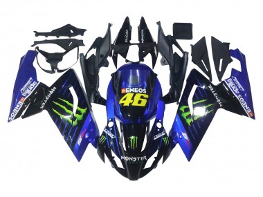 Custom 2006-2011 Aprilia RS125 Motorcycle Fairings - Blue Black Green Monster 46 UK