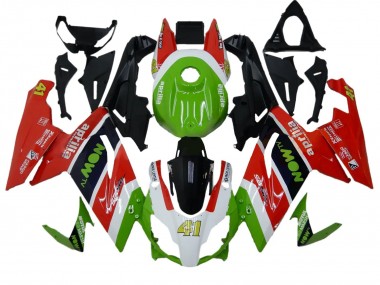 Custom 2006-2011 Aprilia RS125 Motorcycle Fairings - Green White Red Black UK