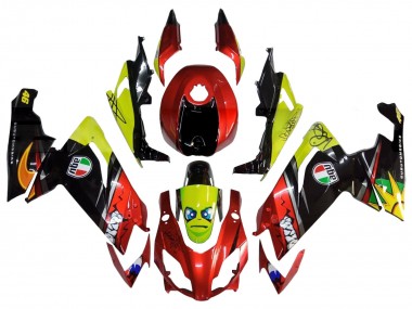 Custom 2012-2018 Aprilia RS4 50 125 Motorcycle Fairings - Red Yellow Glossy Black Shark UK