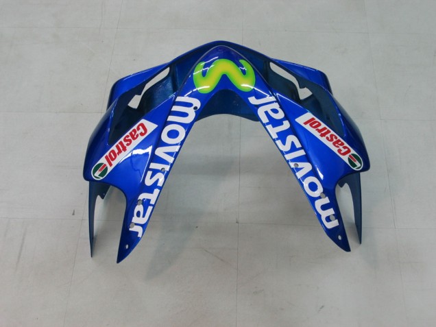 2004-2007 Honda CBR600 F4i Motorcycle Fairings - Blue Yellow Green MoviStar UK