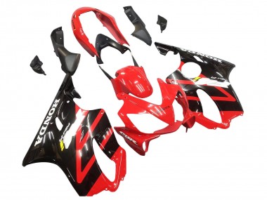 Custom 2004-2007 Honda CBR600 F4i Motorcycle Fairing - Red Glossy Black UK