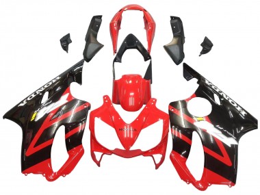 Custom 2004-2007 Honda CBR600 F4i Motorcycle Fairing - Red Glossy Black UK