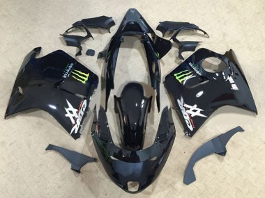 Custom 1996-2007 Honda CBR1100XX Blackbird Motorcycle Fairings - Glossy Black Green Monster UK