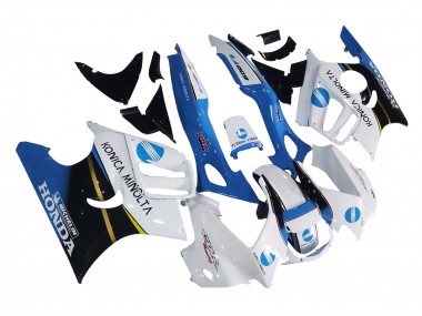 Custom 1997-1998 Honda CBR600 F3 Motorcycle Fairings - White Blue Glossy Black UK