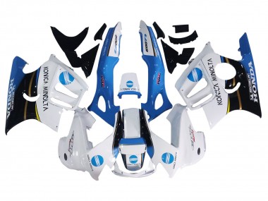 Custom 1997-1998 Honda CBR600 F3 Motorcycle Fairings - White Blue Glossy Black UK