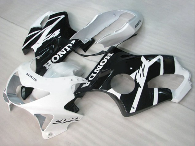 1999-2000 Honda CBR600 F4 Motorcycle Fairings - White Glossy Black UK