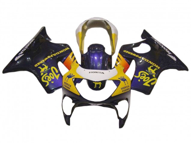 1999-2000 Honda CBR600 F4 Motorcycle Fairings - White Yellow Glossy Black Joes UK