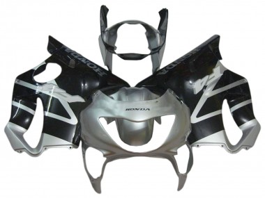 Custom 1999-2000 Honda CBR600 F4 Motorcycle Fairings - Silver Glossy Black UK