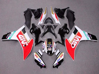 Custom 2011-2013 Honda CBR600F Motorcycle Fairings - White Red Gold Glossy Black Givi UK