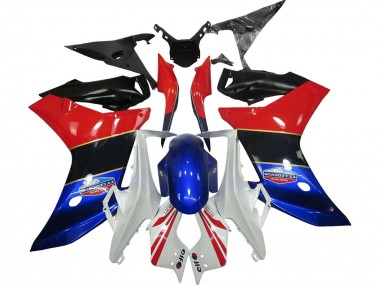 Custom 2011-2013 Honda CBR600F Motorcycle Fairings - White Red Blue Glossy Black UK
