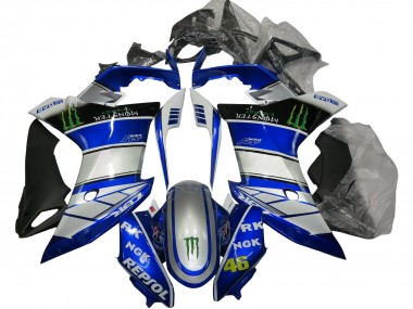 Custom 2011-2013 Honda CBR600F Motorcycle Fairings - Silver Blue Glossy Black Green Repsol Monster UK