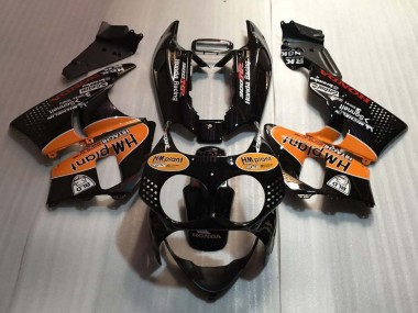 Custom 1992-1993 Honda CBR900RR 893 Motorcycle Fairings - Glossy Black Orange Hm Plant UK