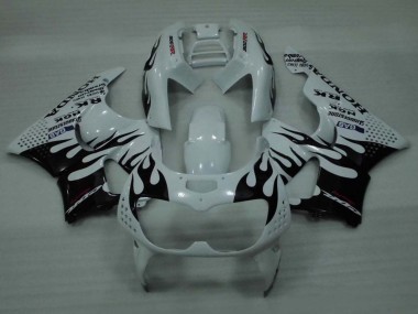 Custom 1994-1995 Honda CBR900RR 893 Motorcycle Fairings - White Glossy Black Flame UK