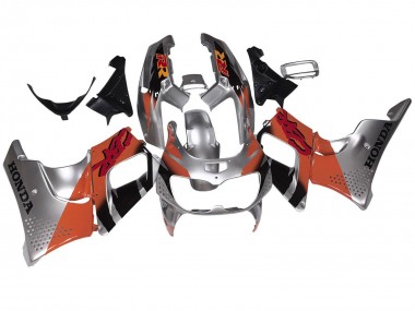 Custom 1994-1995 Honda CBR900RR 893 Motorcycle Fairings - Silver Orange Glossy Black UK
