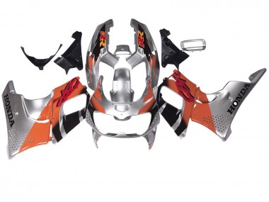 Custom 1994-1995 Honda CBR900RR 893 Motorcycle Fairings - Silver Orange Glossy Black UK