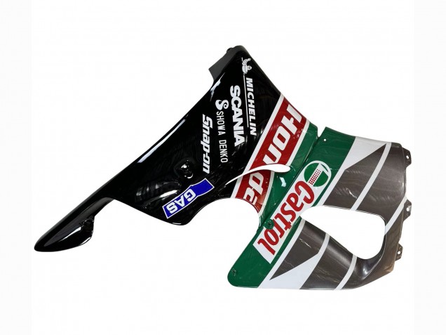 1996-1997 Honda CBR900RR 893 Motorcycle Fairings - White Green Grey Glossy Black Castrol UK