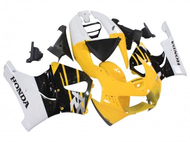Custom 1998-1999 Honda CBR900RR 919 Motorcycle Fairings - White Yellow Glossy Black UK