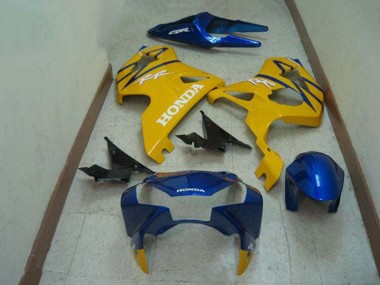 Custom 2002-2003 Honda CBR900RR 954 Motorcycle Fairings - Blue Yellow UK