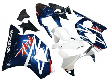 Custom 2002-2003 Honda CBR900RR 954 Motorcycle Fairings - White Dark Blue UK