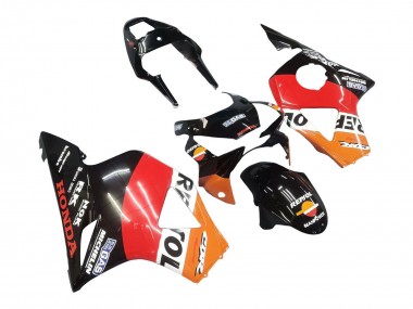 Custom 2002-2003 Honda CBR900RR 954 Motorcycle Fairing Kits - Orange White Red Glossy Black Repsol UK