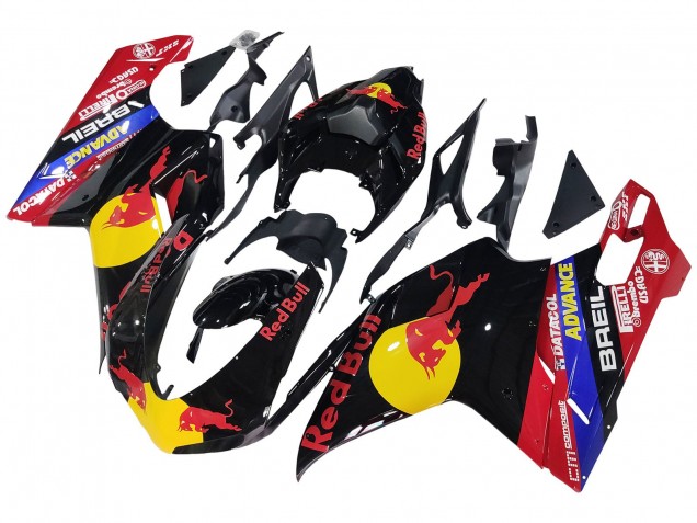 2007-2014 Ducati 848/1098/1198 Motorcycle Fairings - Glossy Black Yellow Blue Red Bull UK
