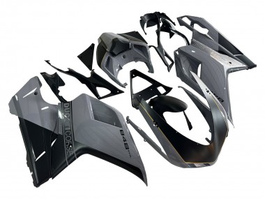 Custom 2007-2014 Ducati 848 Motorcycle Fairings - Silver Gold Matte Black UK