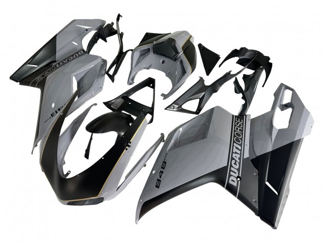 2007-2014 Ducati 848 Motorcycle Fairings - Silver Gold Matte Black UK