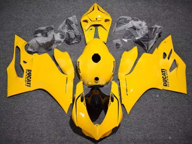 Custom 2011-2014 Ducati Panigale 899/1199 Motorcycle Fairings - Glossy Yellow UK