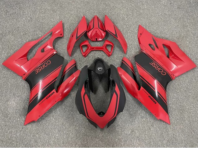 2003-2004 Ducati 999 Motorcycle Fairings - Red Glossy Black Corse UK